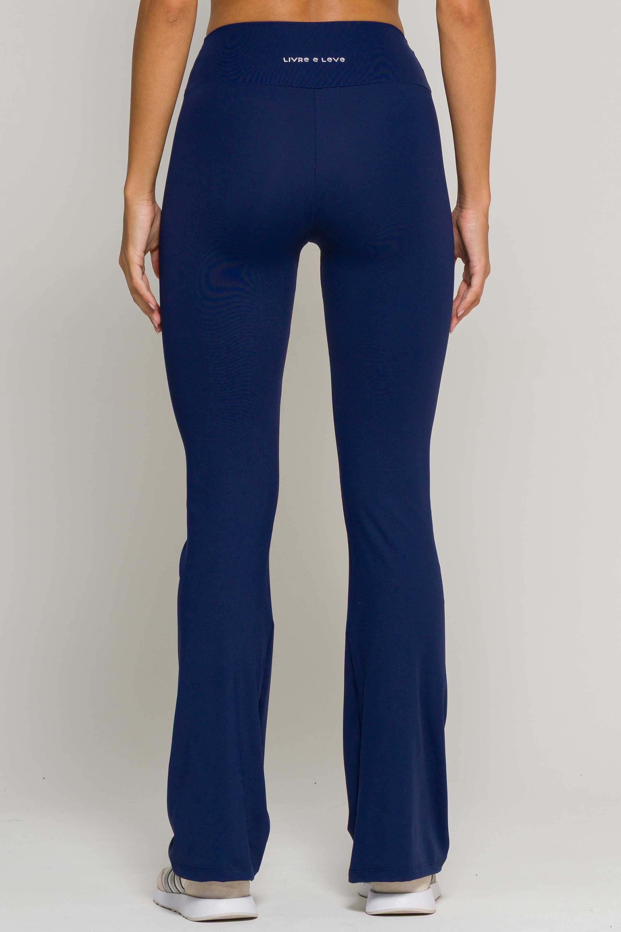 Calça Flare de Poliamida Marinho - Image 2