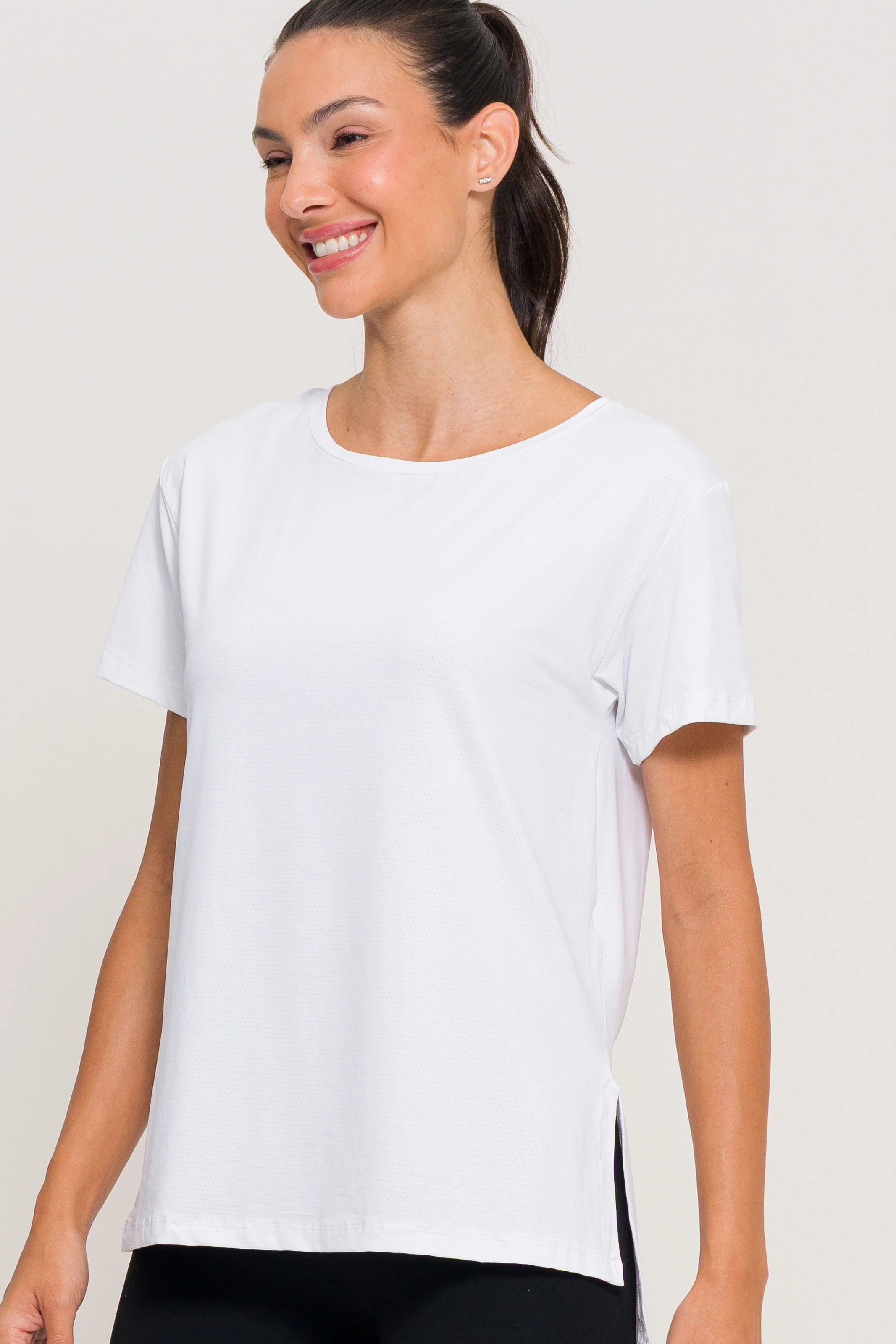 Blusa com Fenda na Lateral Branca - Image 4