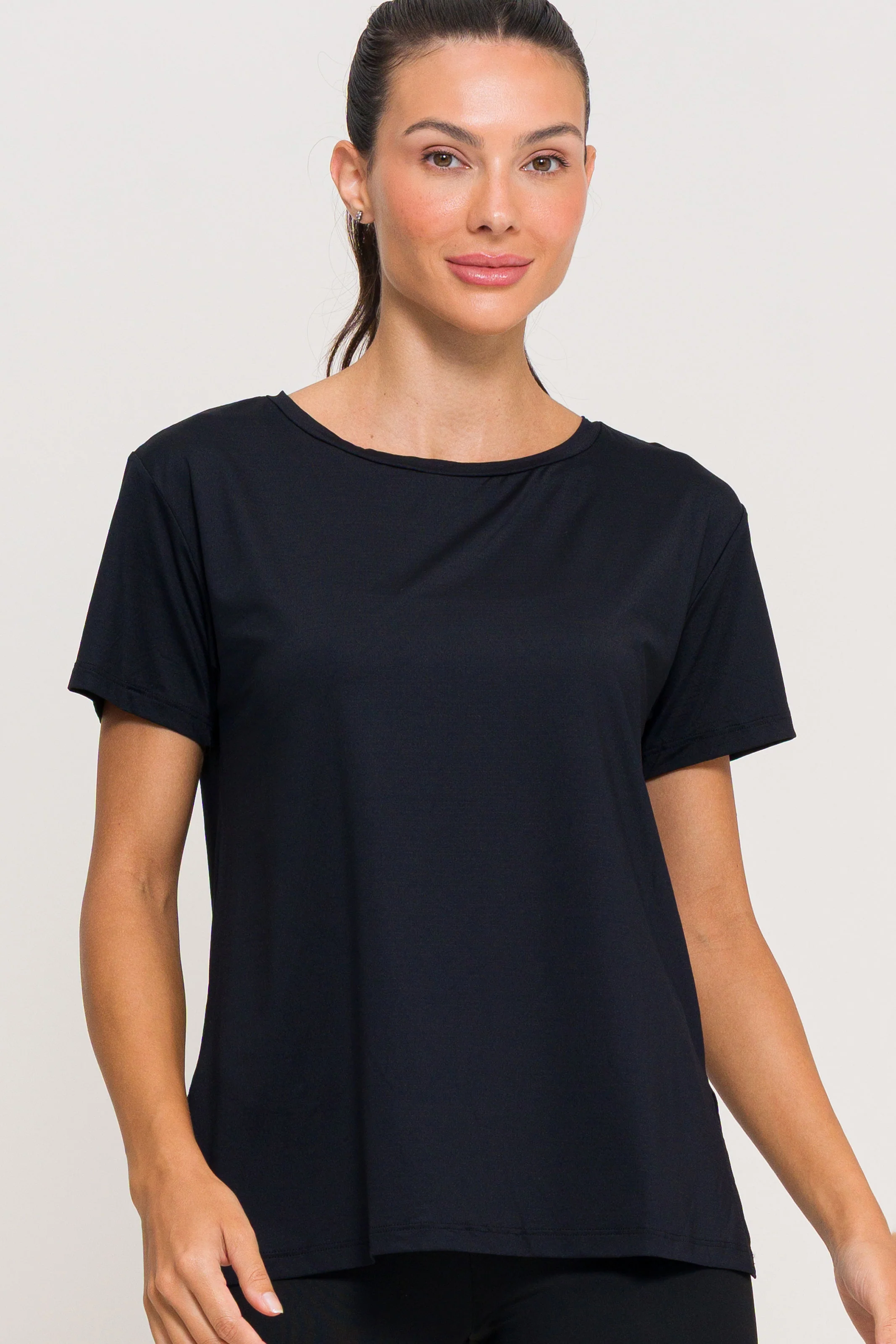 Blusa com Fenda na Lateral Preta - Image 4