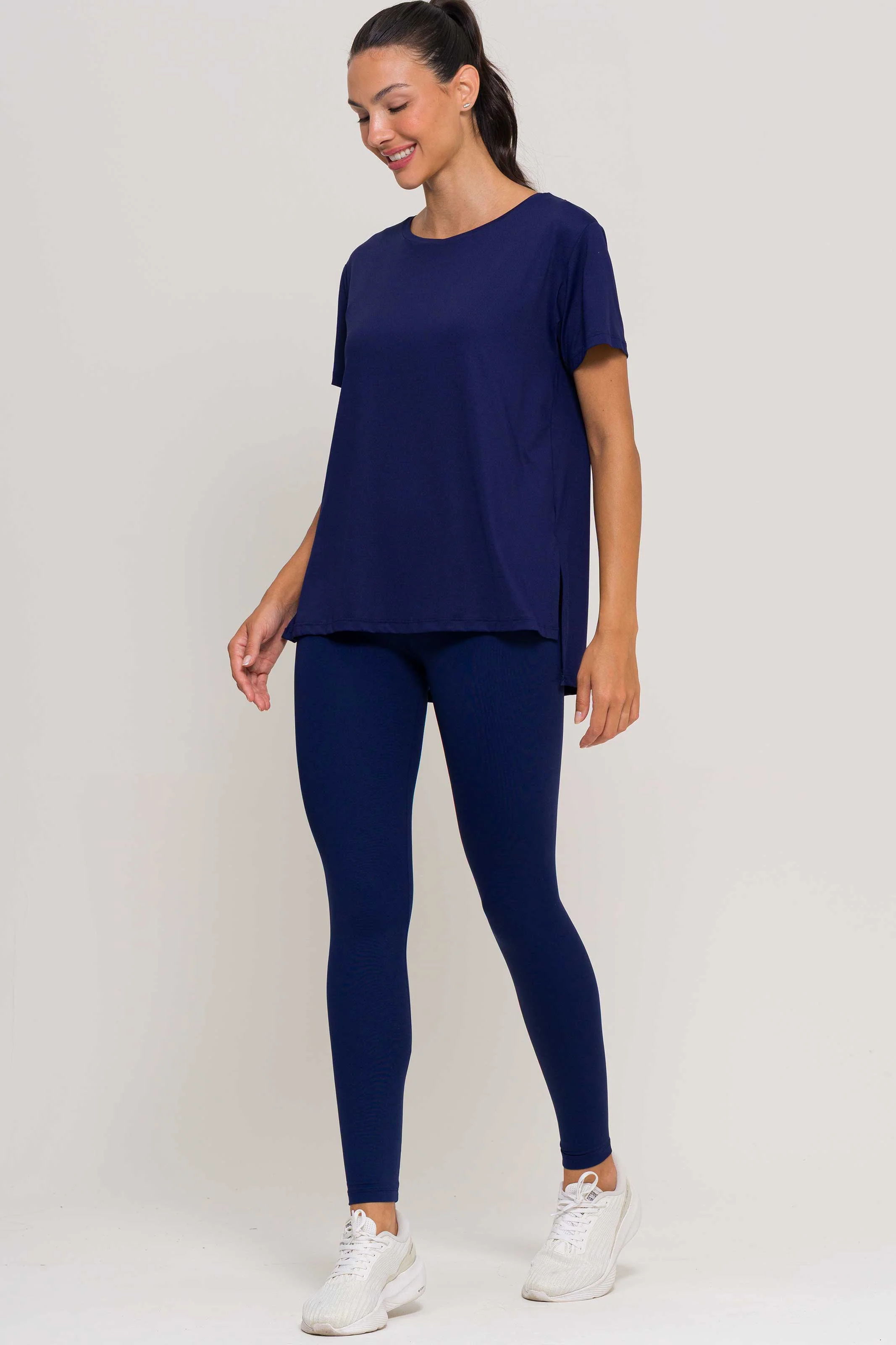 Blusa com Fenda na Lateral Marinho - Image 5