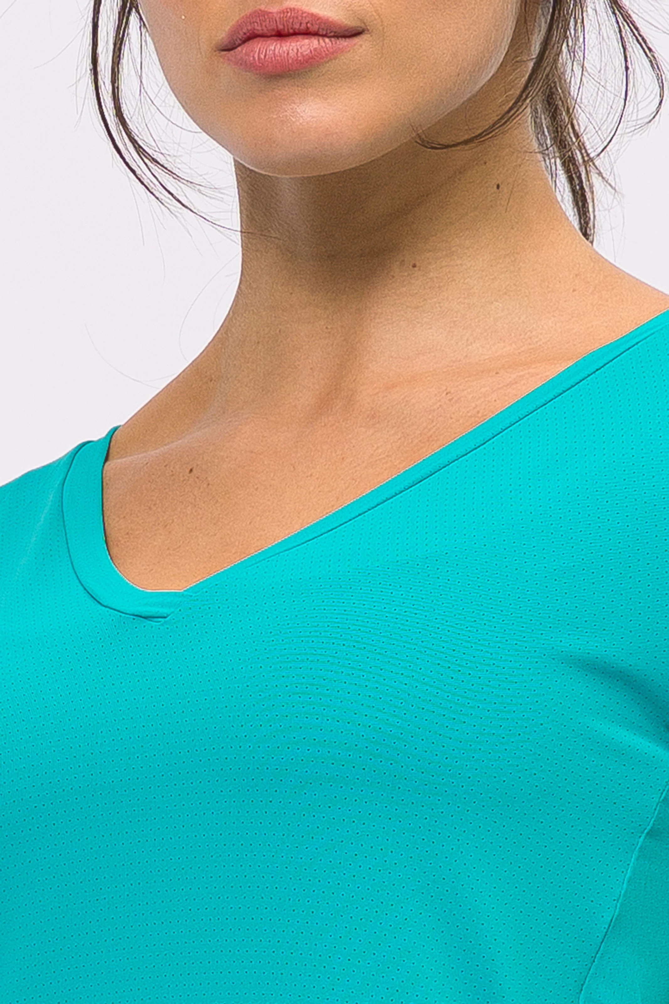 Blusa de Poliamida com Gola V Verde - Image 4