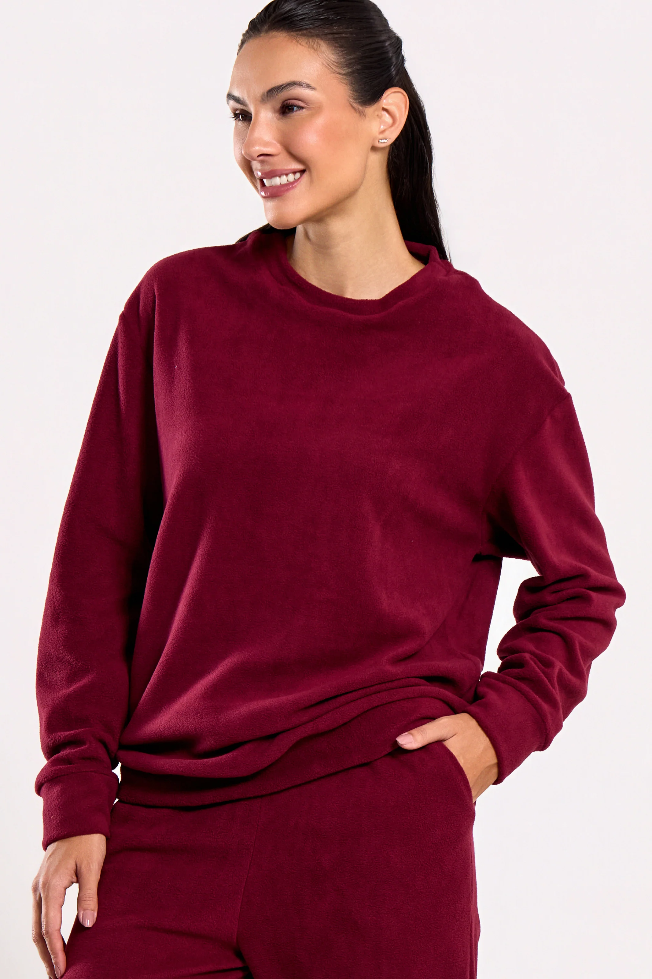 Casaco Térmico de Fleece Vinho - Image 2