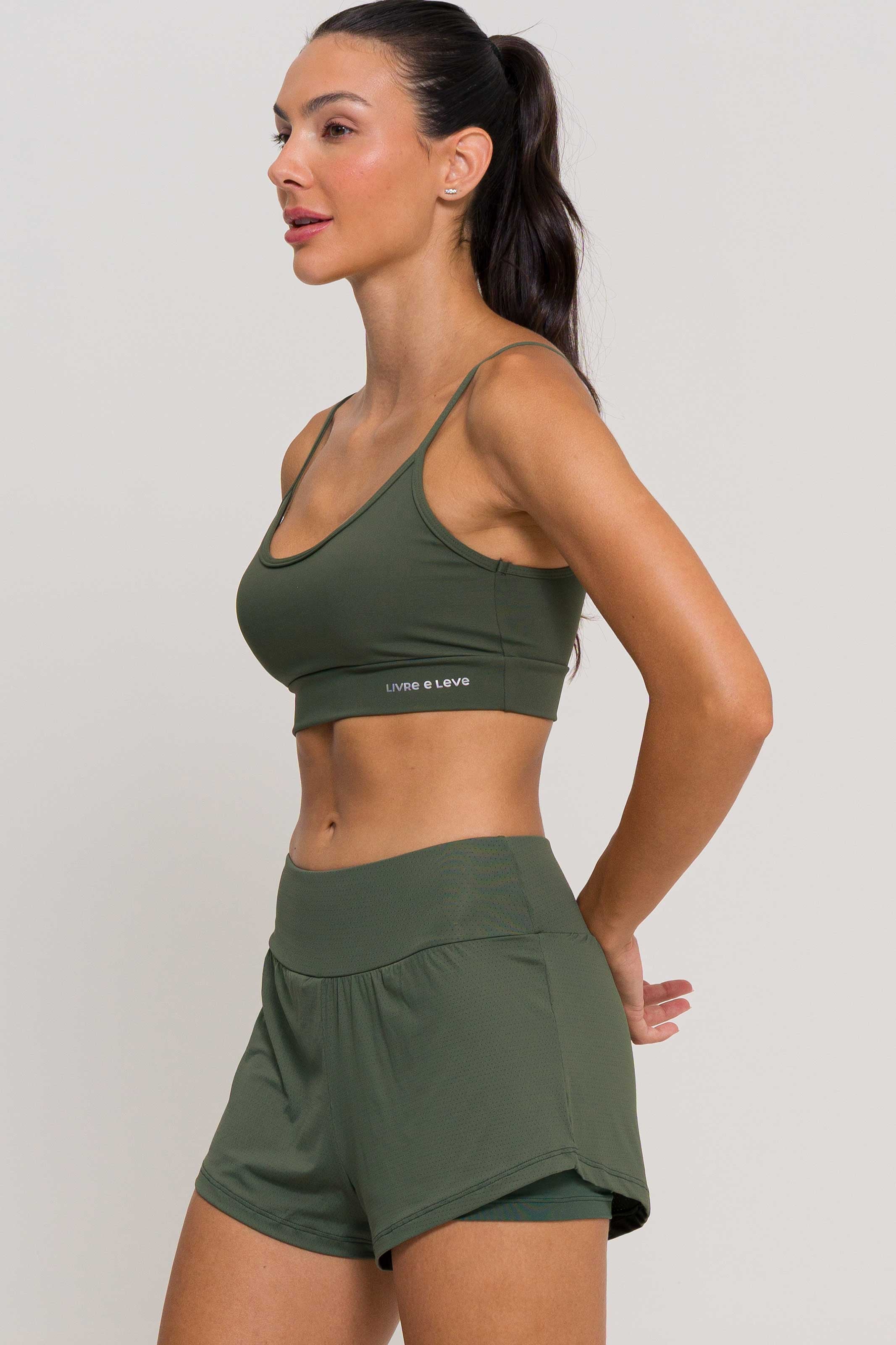 Conjunto Top Alcinha e Short Soltinho Poliamida Verde - Image 5