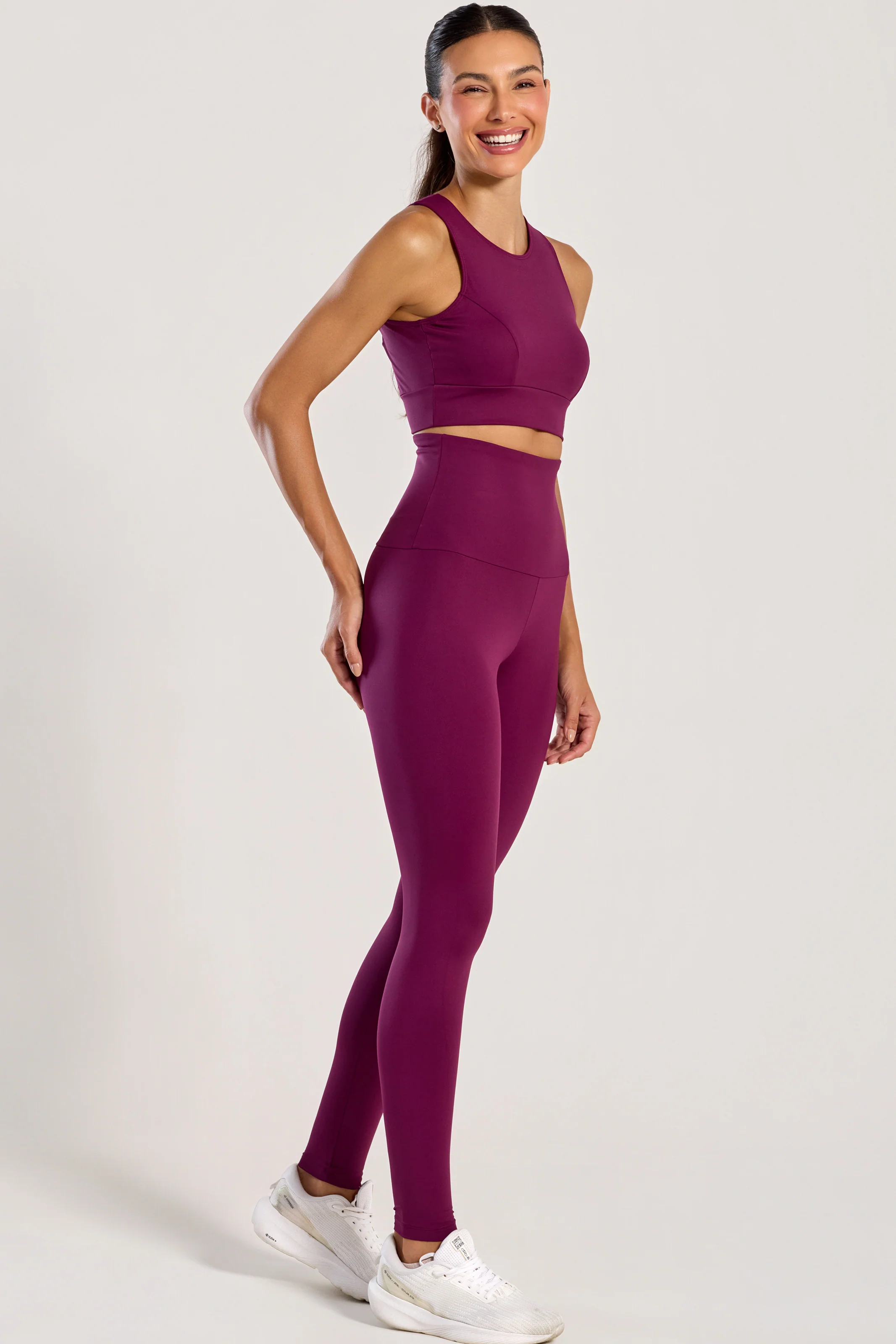 Conjunto Top e Legging Anticelulite Roxo - Image 3