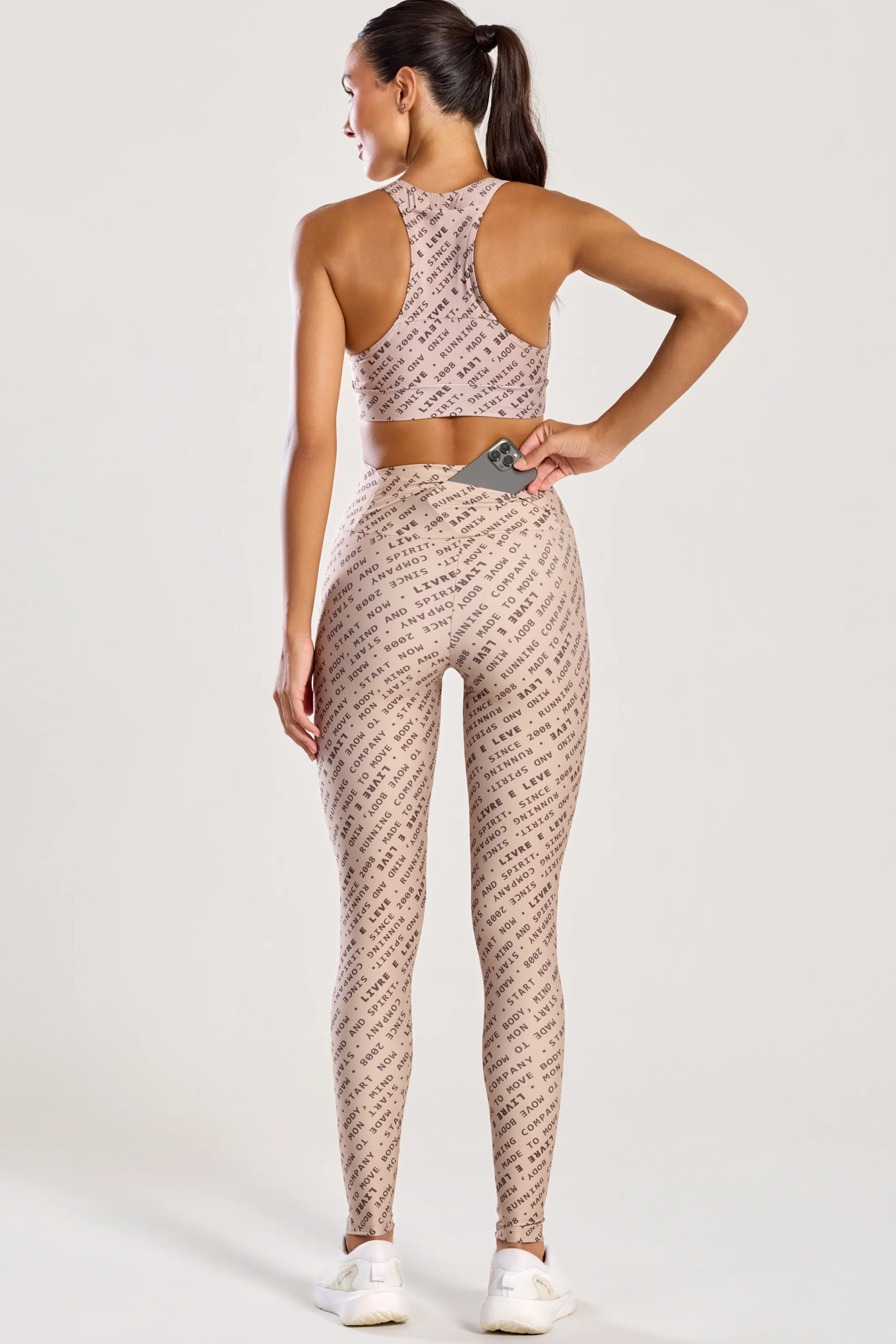 Conjunto Top e Legging com Bolso Impulso Marrom - Image 3