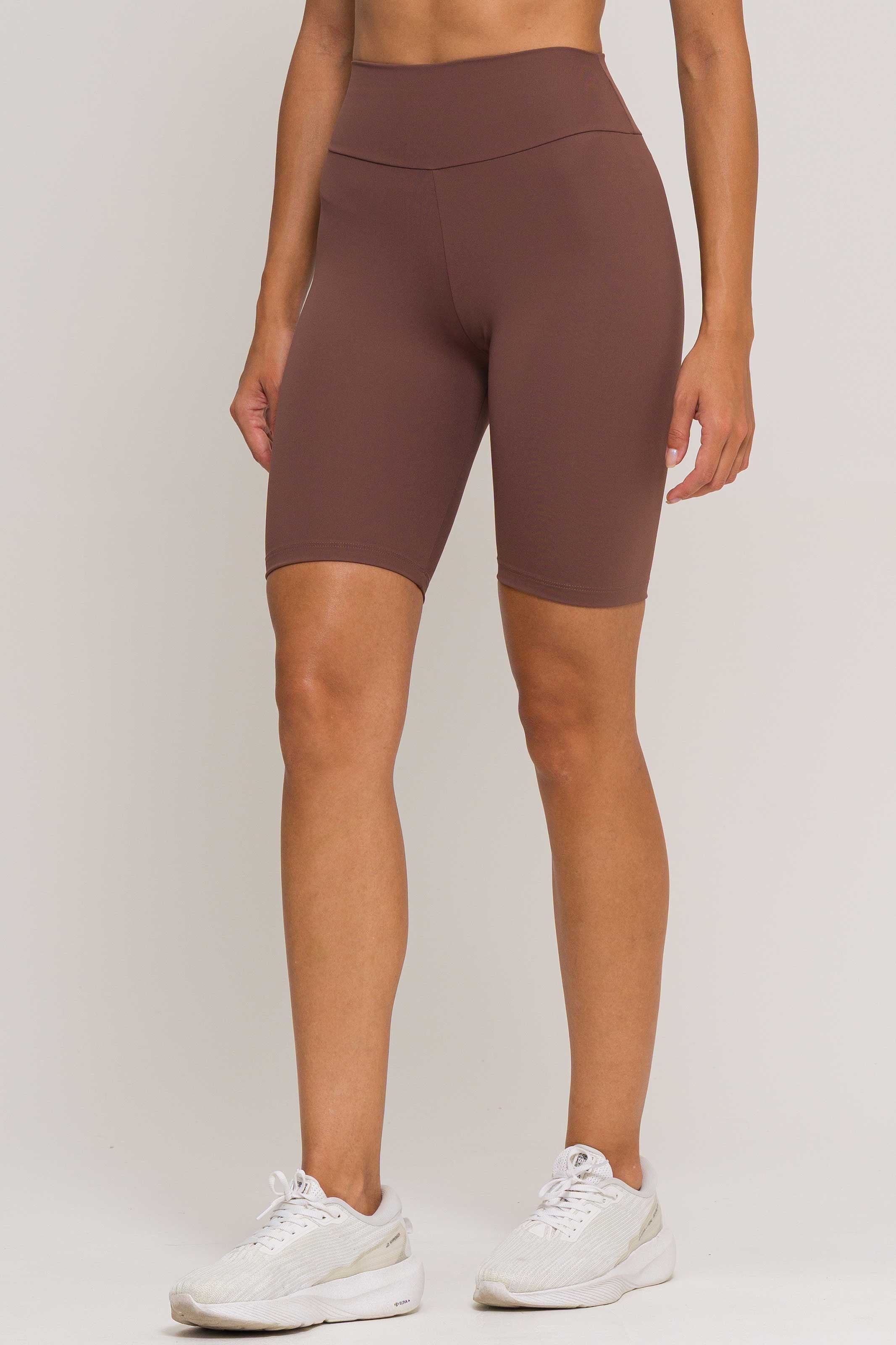 Conjunto Top Regata e Bermuda Poliamida Marrom - Image 5