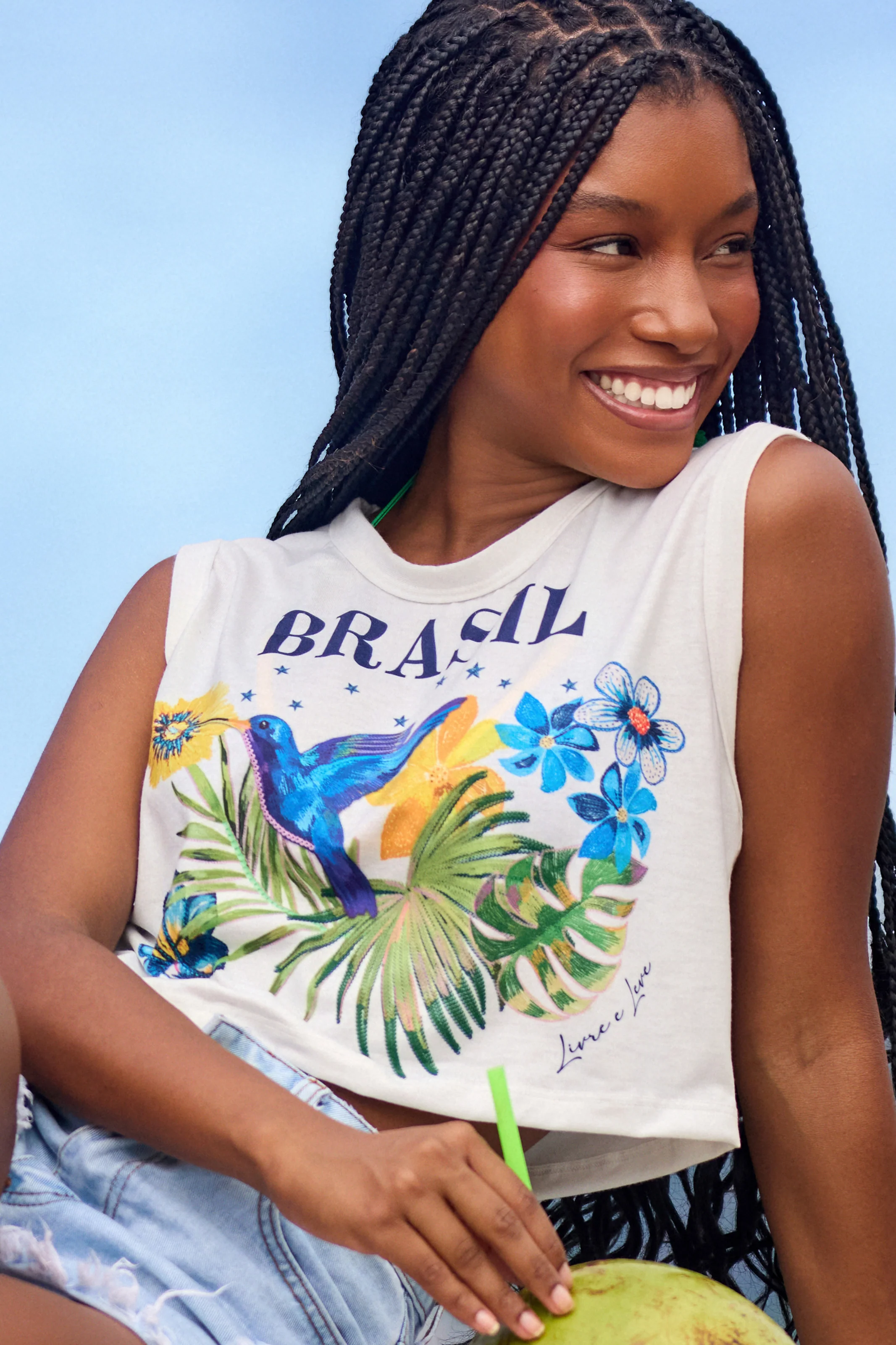 Cropped Estampado Beija Flor - Image 3