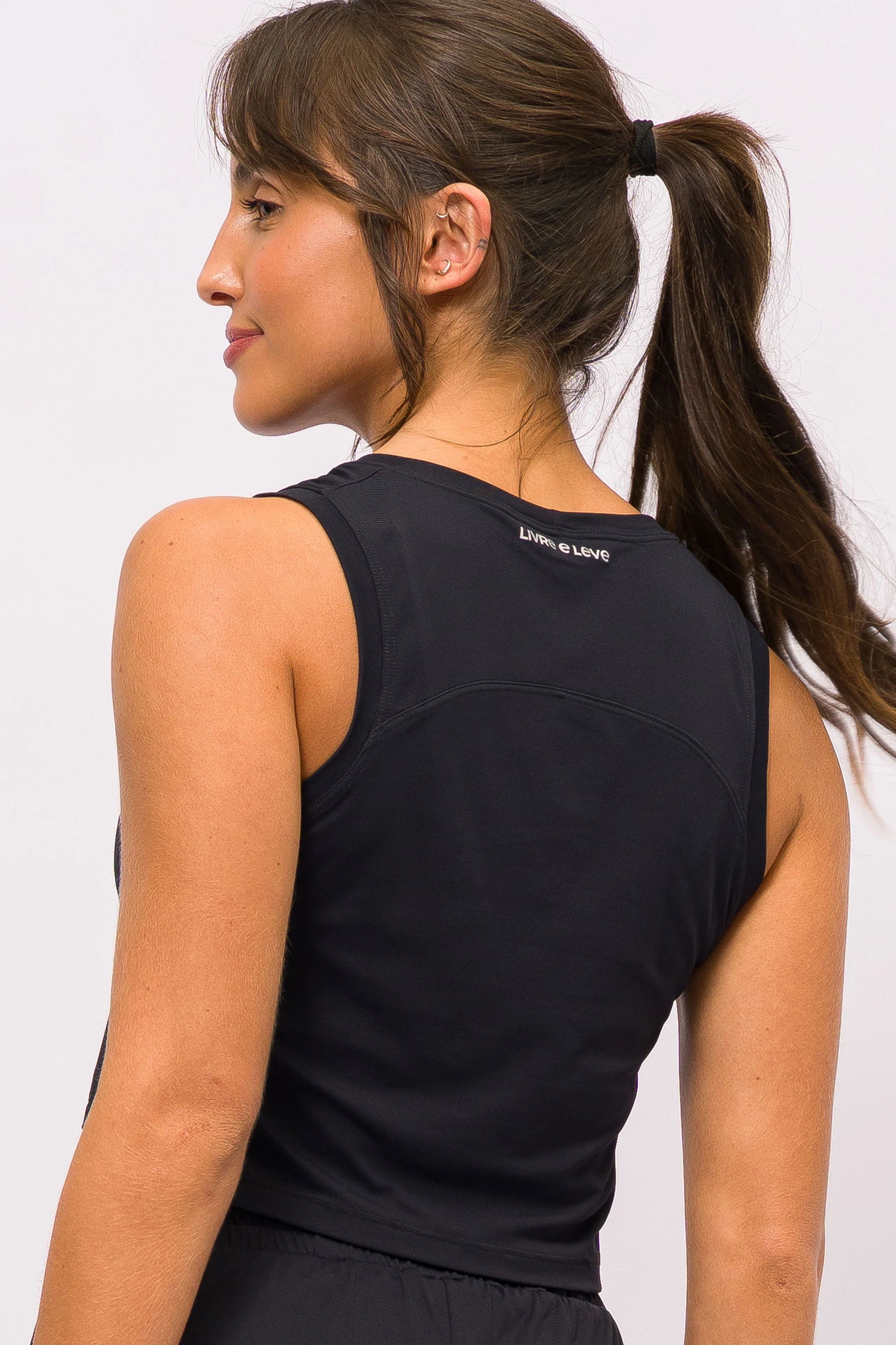 Cropped Regata Preto