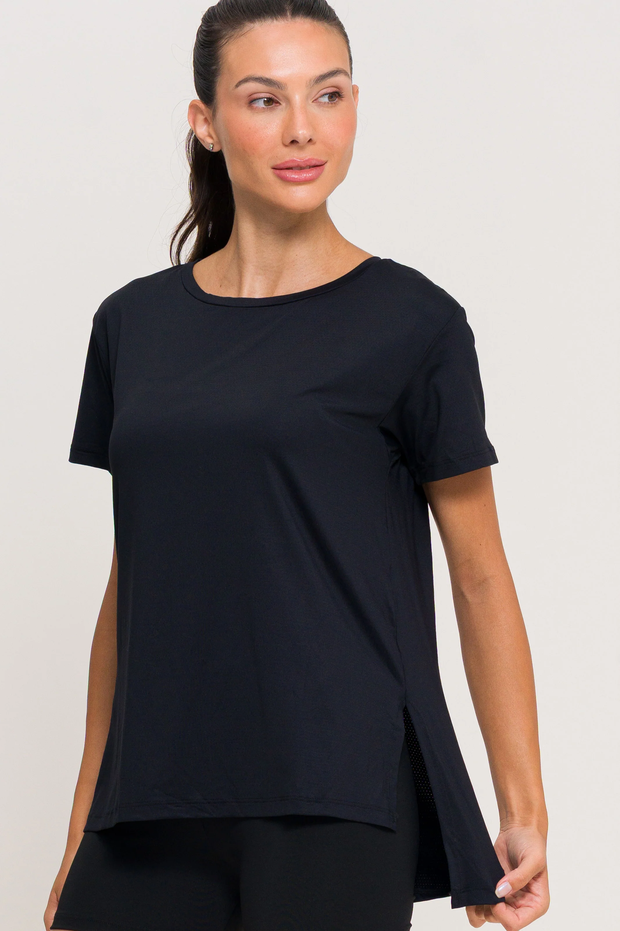 Kit 3 Blusa Com Fenda Lateral - Image 4