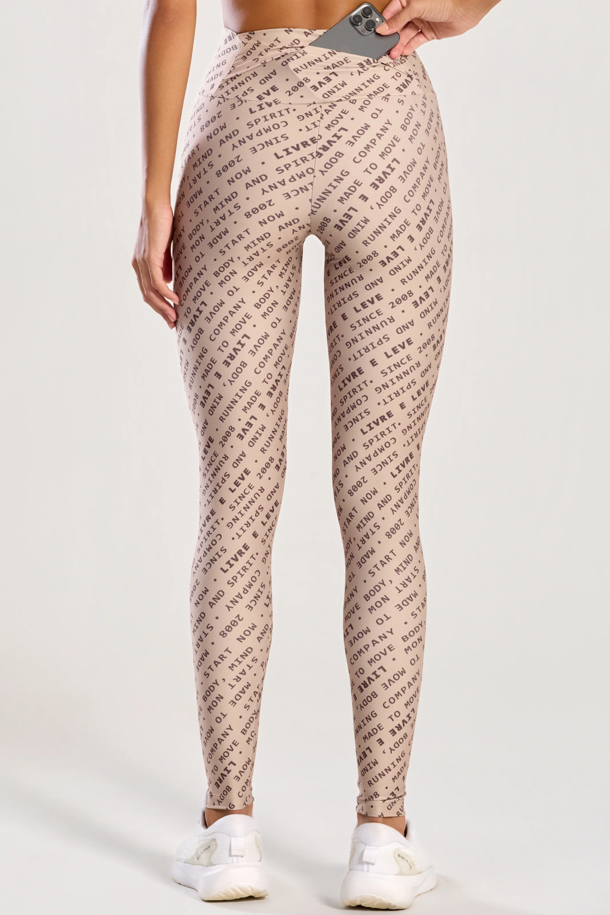 Legging com Bolso nas Costas Impulso Marrom