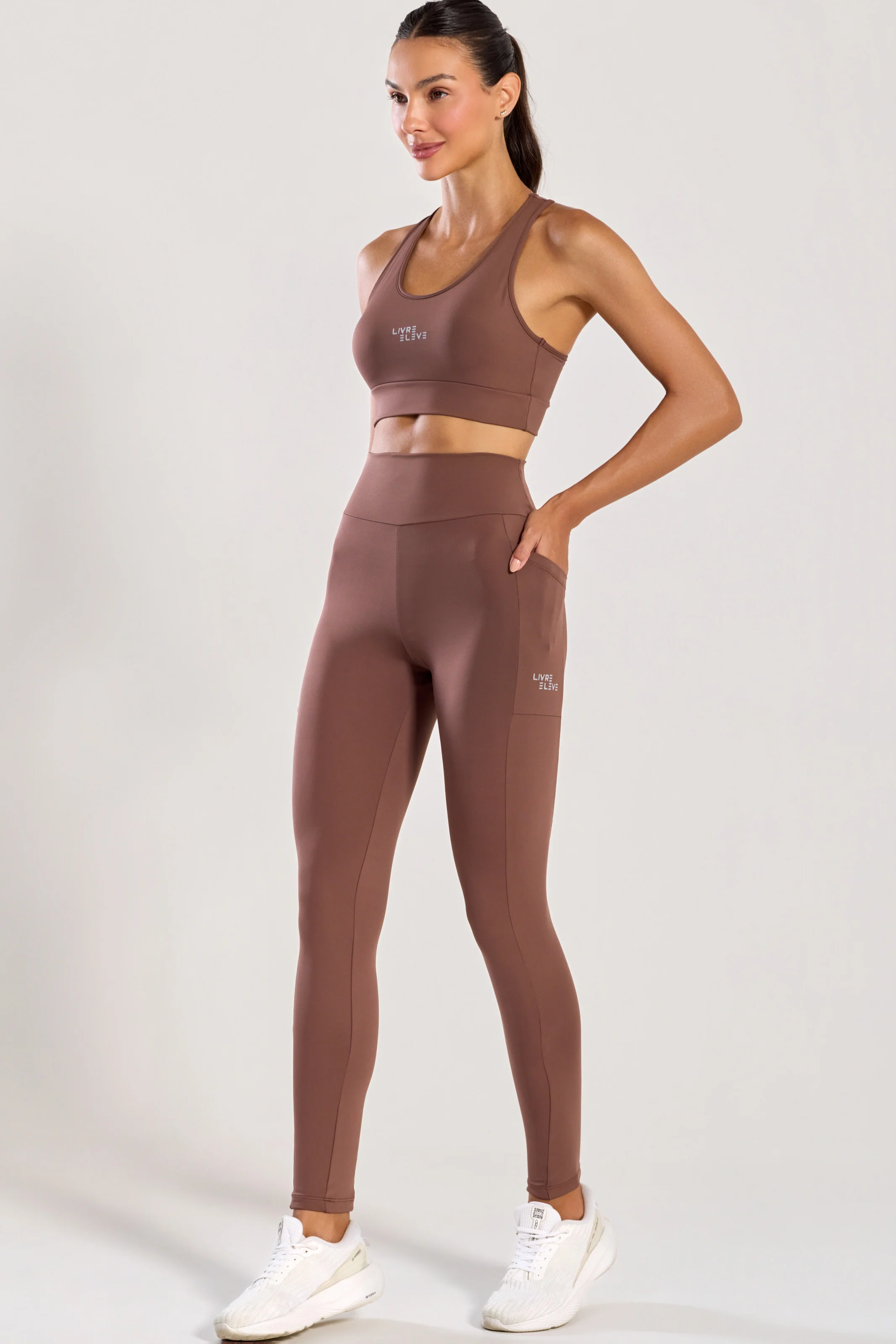 Legging com Bolso Lateral Marrom - Image 4