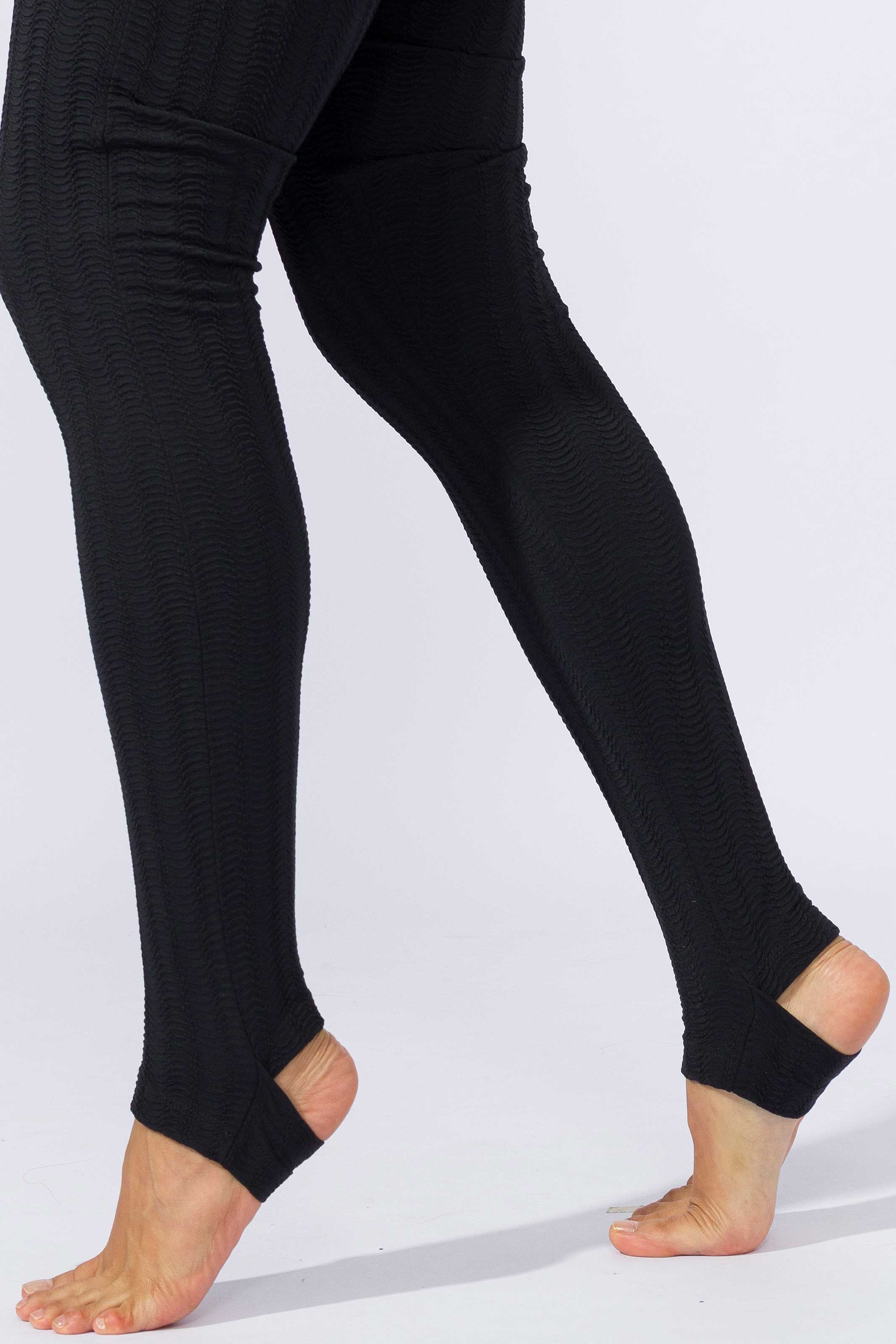 Legging de Poliamida Texturizada Pezinho Preta - Image 4