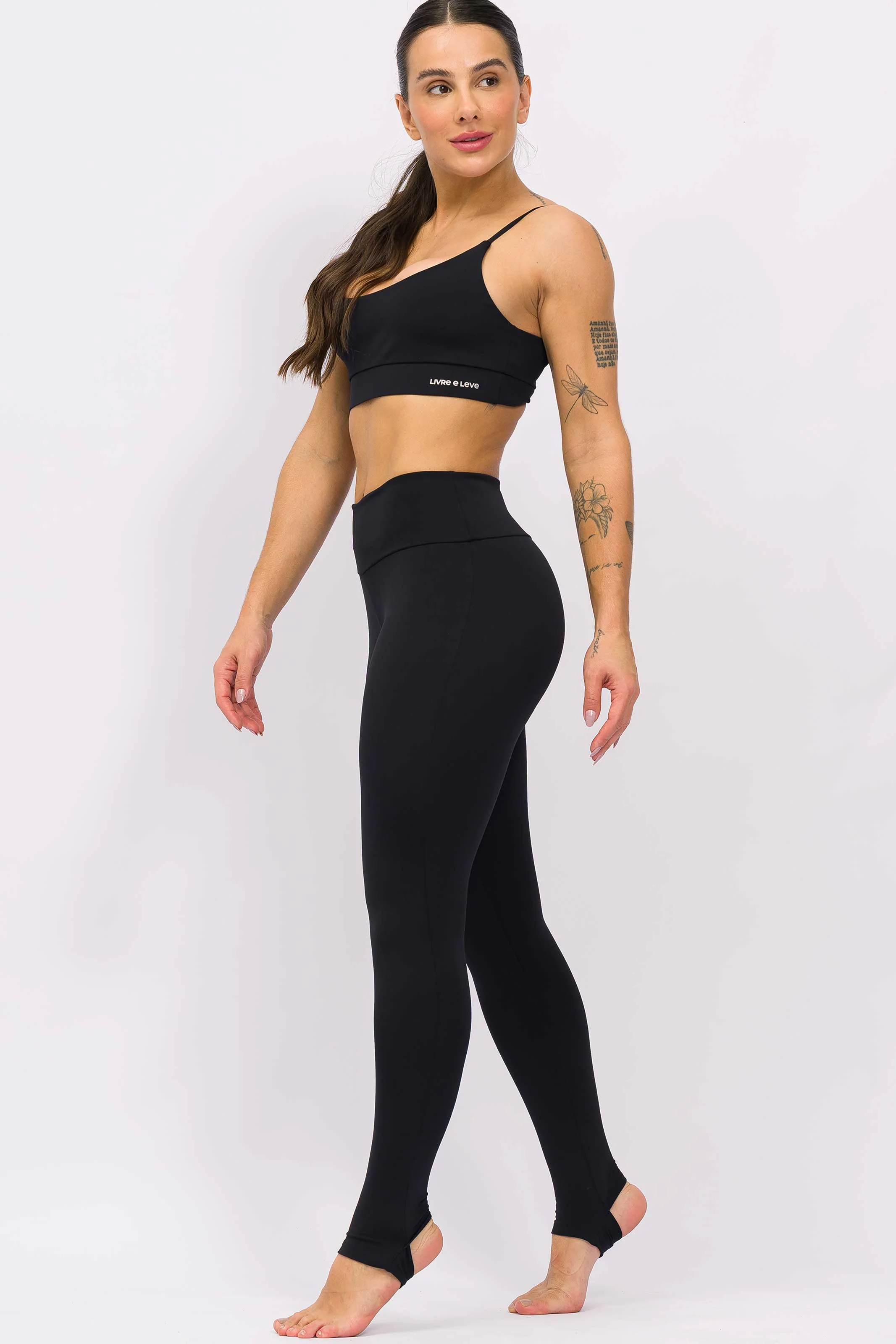 Legging Blackout com Pezinho de Poliamida Preta - Image 4