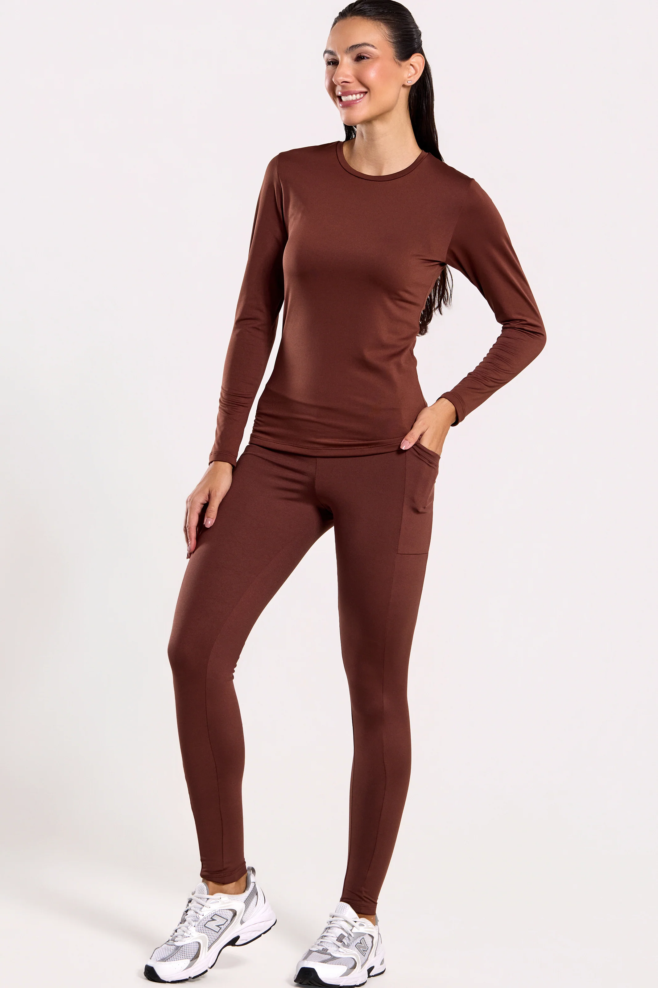 Legging Térmica com Bolso Marrom - Image 6