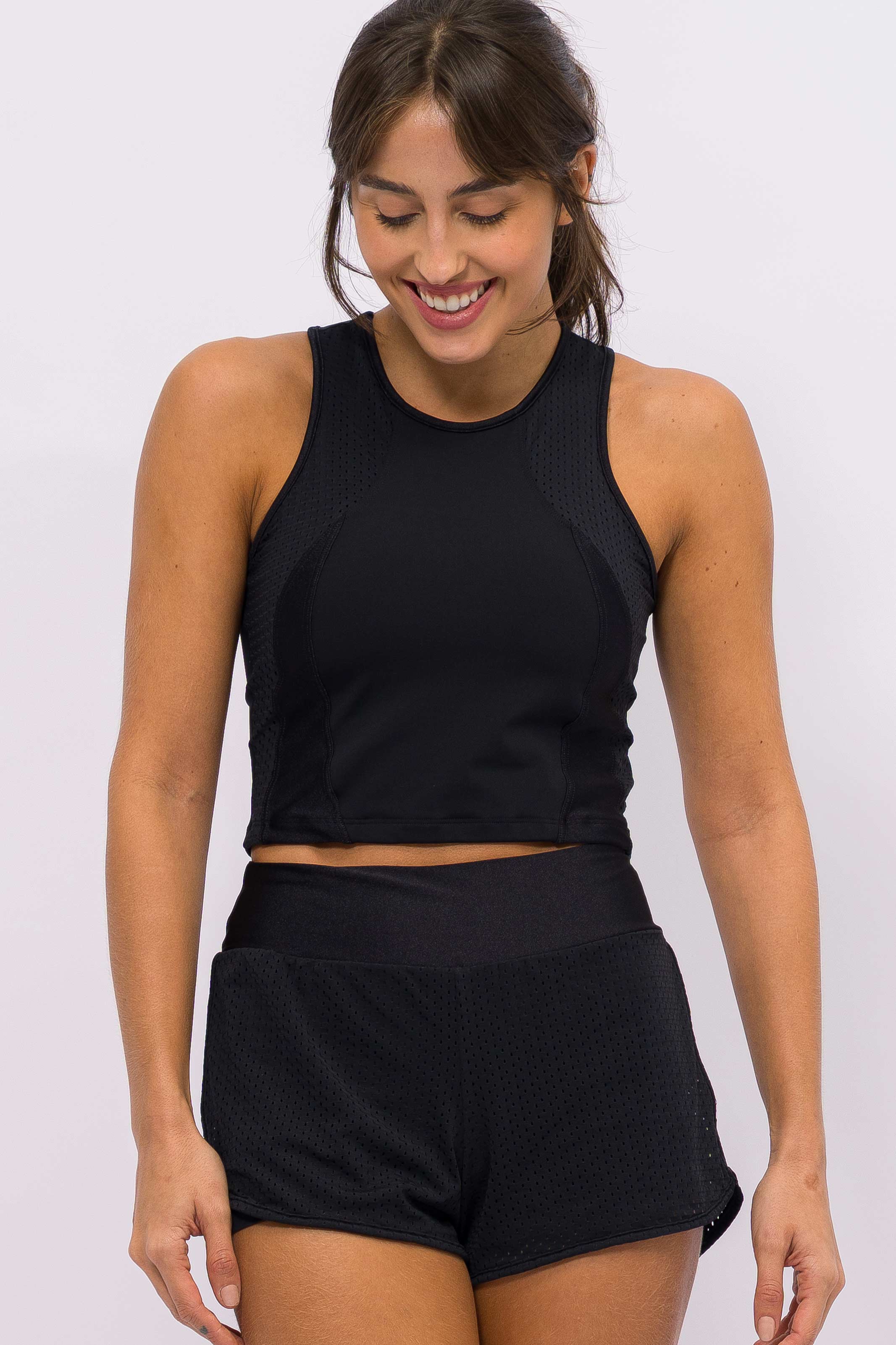 Cropped Regata com Recorte em Tela Preto - Image 4