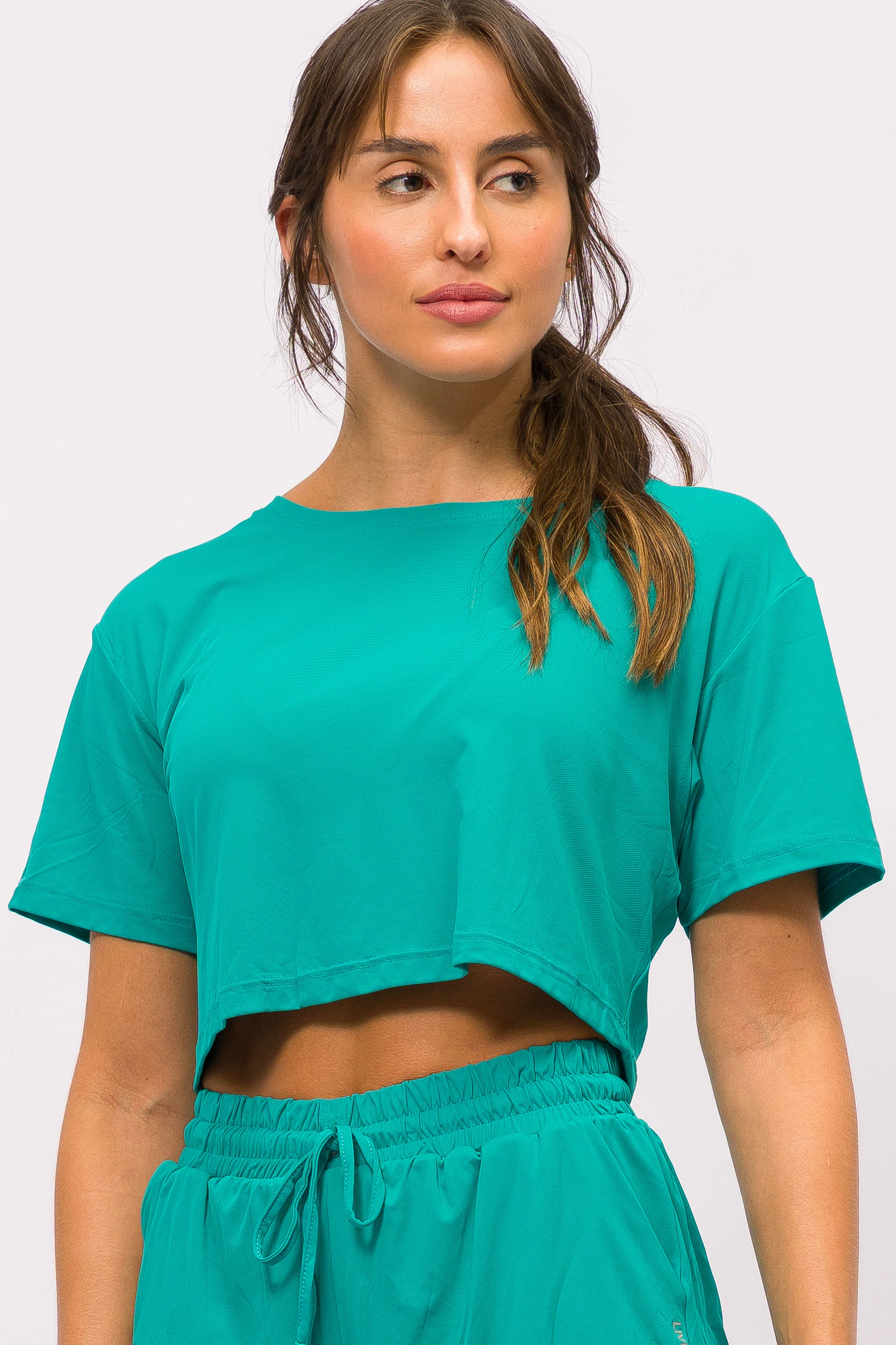 T-Shirt Cropped de Poliamida Malaquita - Image 4