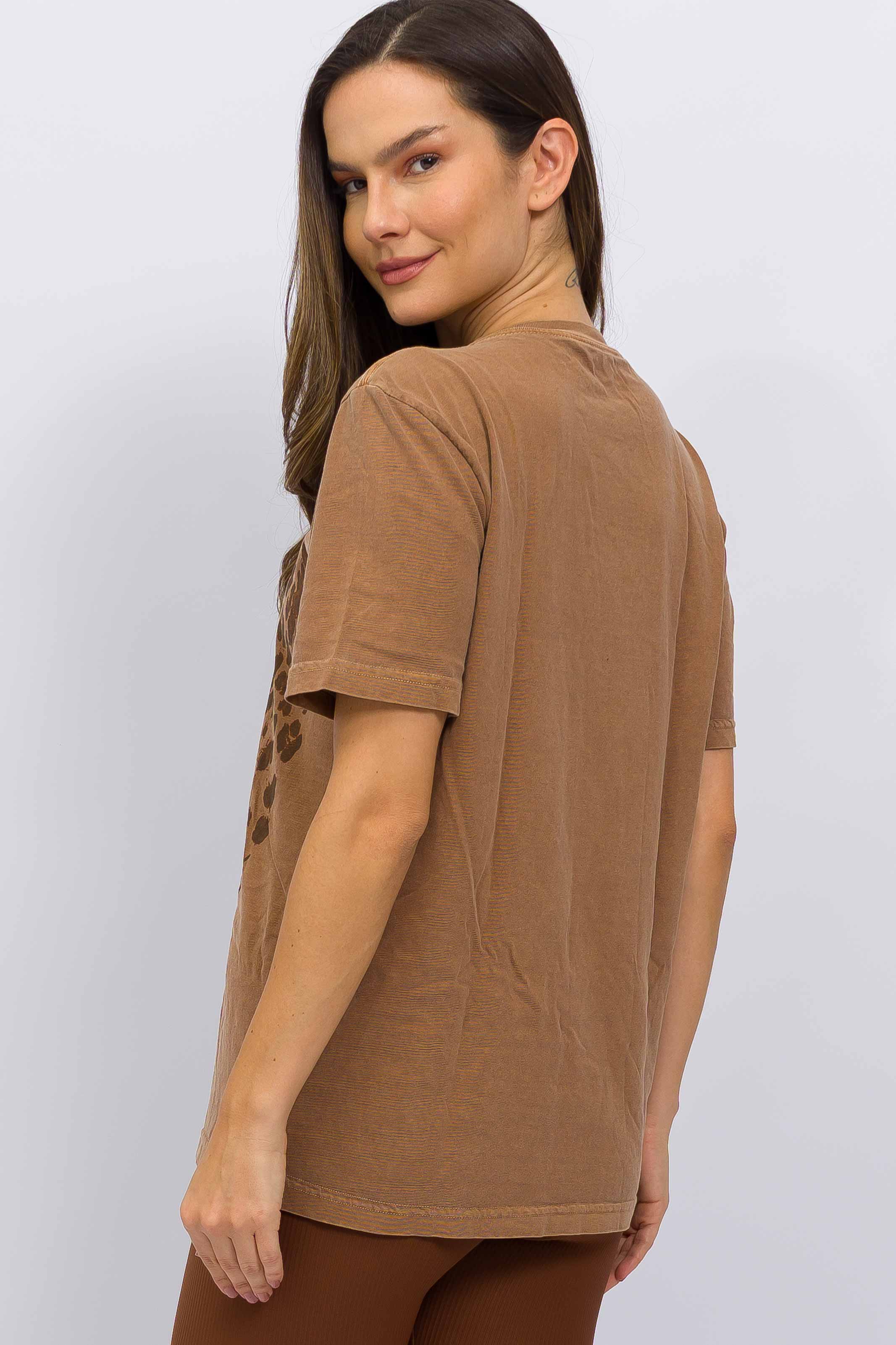 T-Shirt Marrom Onça Cáqui - Image 4
