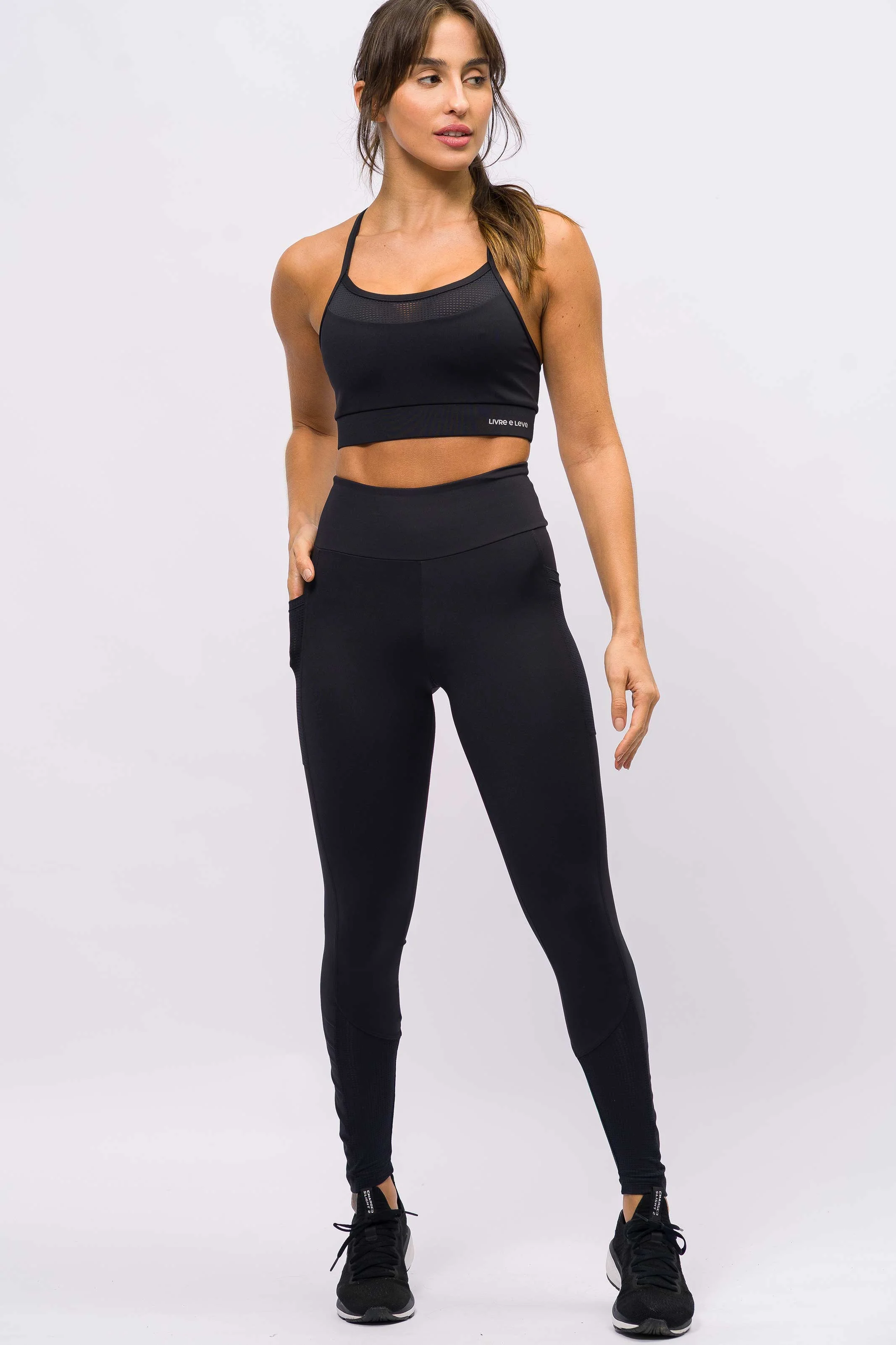 Top Alcinha com Decote Tela Preto - Image 5