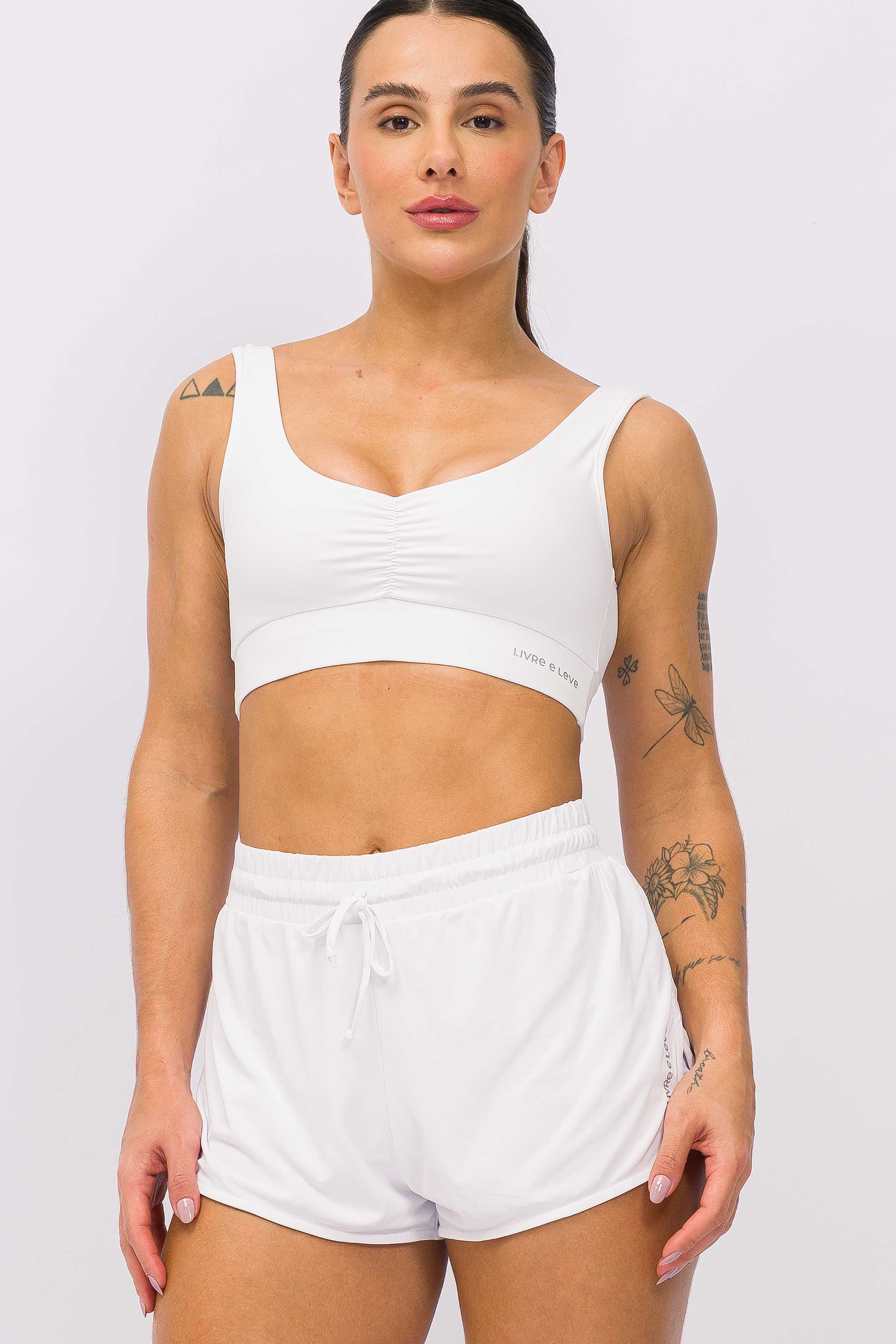 Top Decote Franzido com Bojo Branco - Image 4