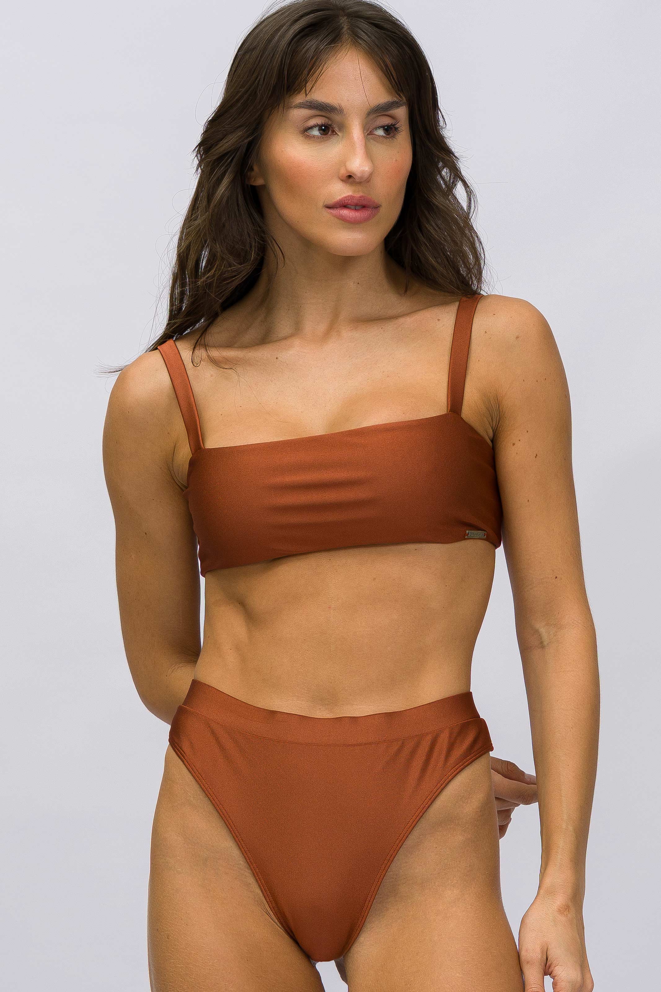 Top Quadrado de Alcinha Brown - Image 4